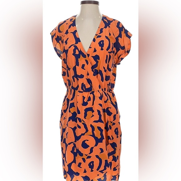 7 For All Mankind Dresses & Skirts - 7 For All Mankind Orange and Blue Midi Dress